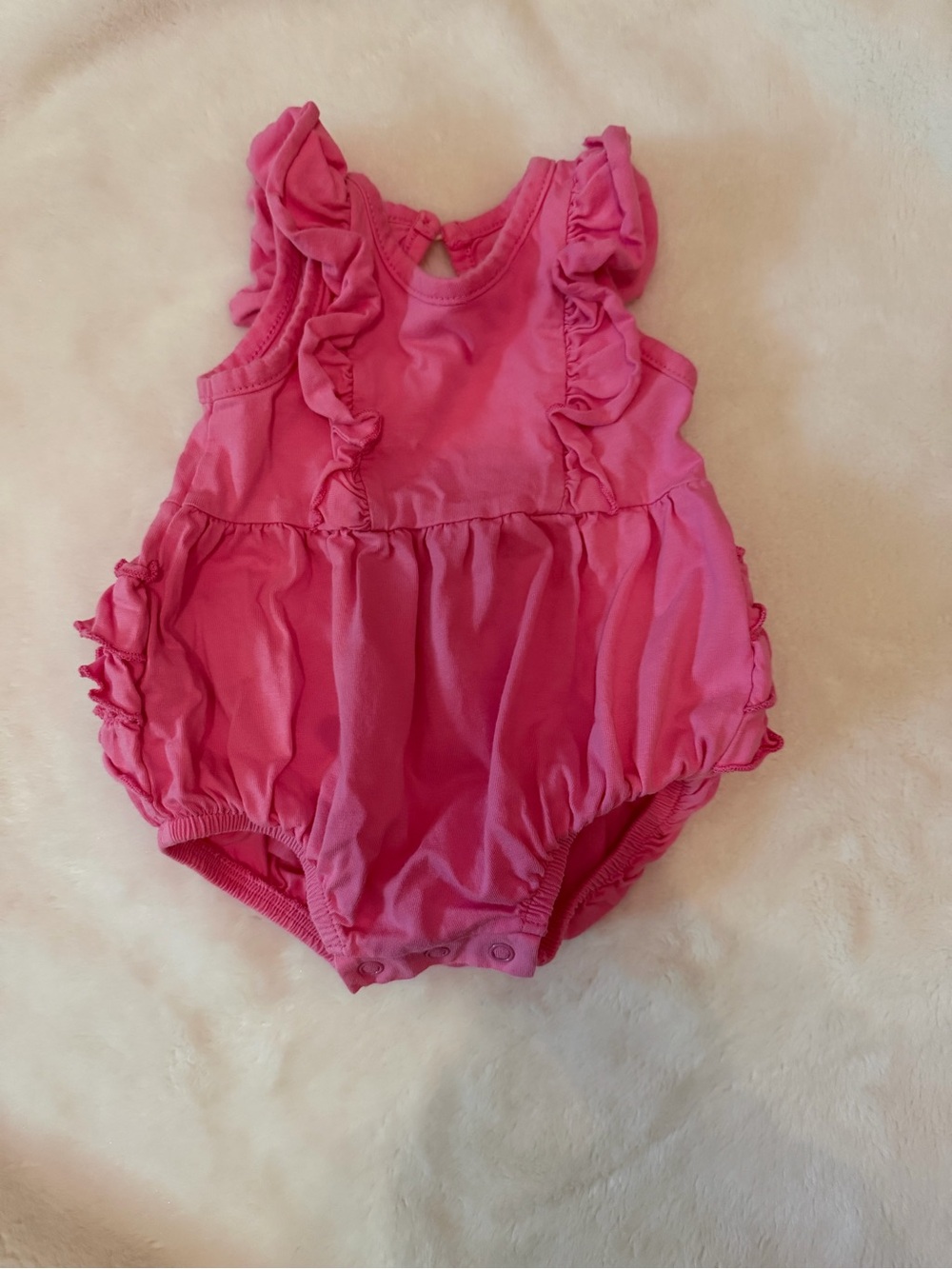Caden Lane Pink Ruffle Romper